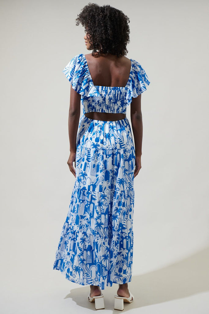 Nala Tiered Maxi Dress Clothing Peacocks & Pearls Lexington