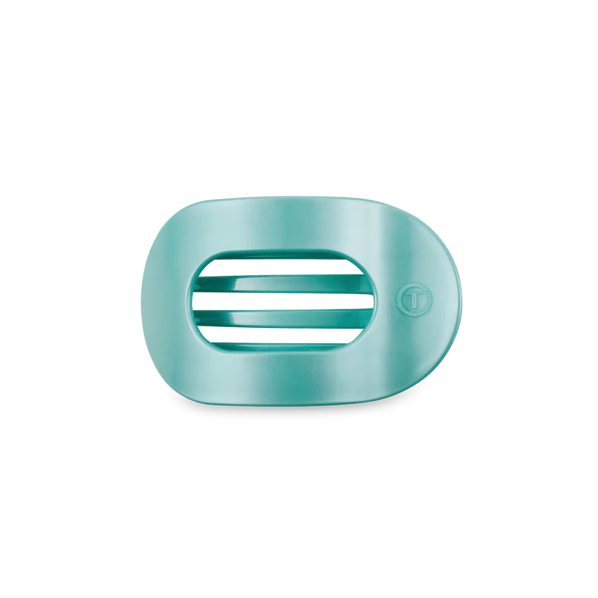Small Round Flat Hair Clip Accessory Peacocks & Pearls Lexington Turquoise