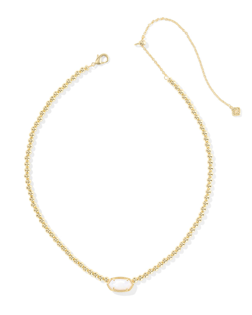 Elisa Gold Ivory MOP Beaded Necklace Jewelry Peacocks & Pearls Lexington