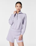 AirEssentials Half Zip Clothing Spanx Violet XS 