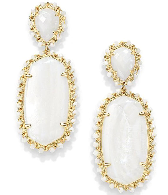 Parsons Statement Earring Gold White Mother Of Pearl Jewelry Kendra Scott   