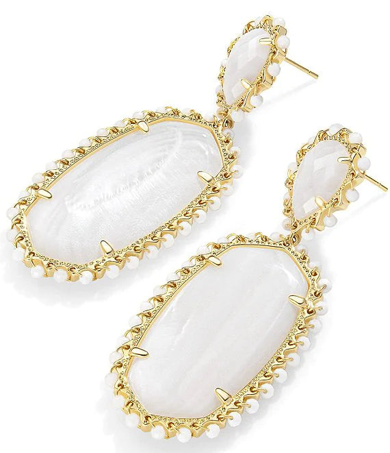 Parsons Statement Earring Gold White Mother Of Pearl Jewelry Kendra Scott   