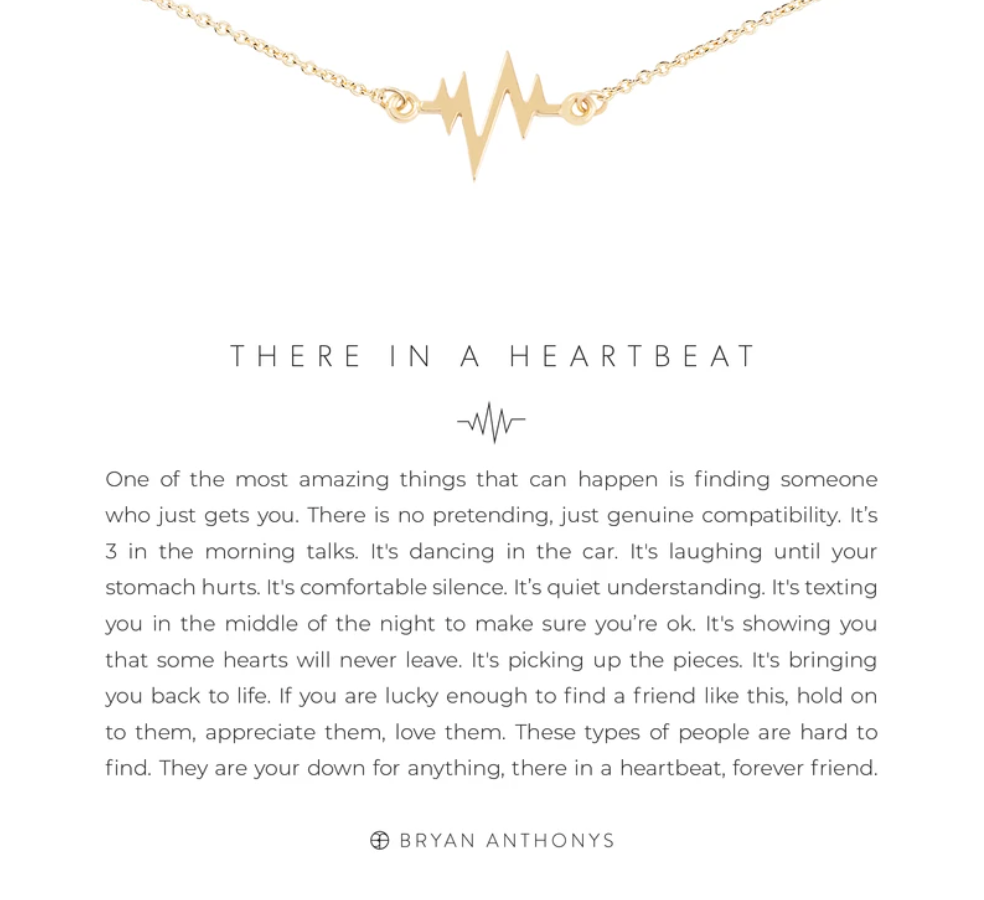There In A Heartbeat Necklace Jewelry Bryan Anthonys   