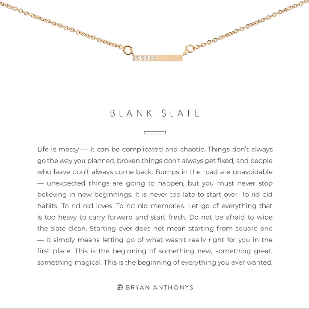 Blank Slate Necklace Jewelry Bryan Anthonys   