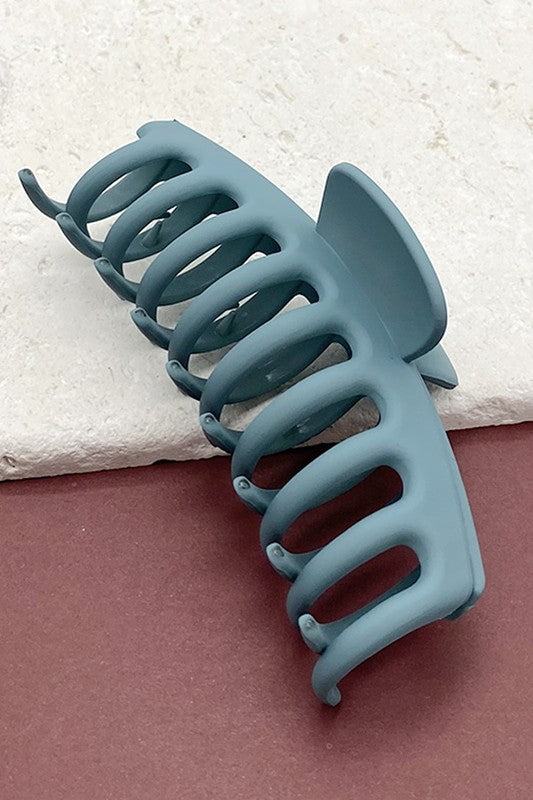 Solid Matte Claw Clip Accessory Wall to Wall Light Blue  