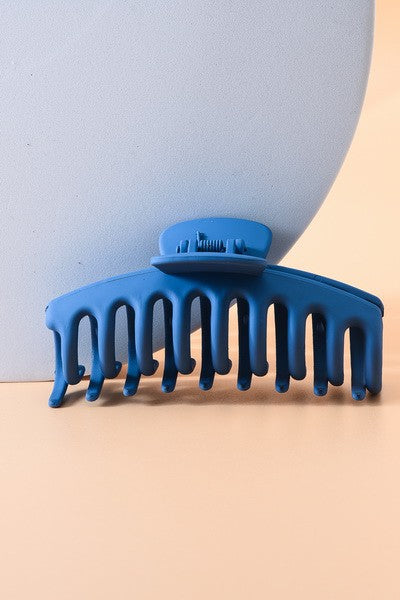 Solid Matte Claw Clip Accessory Wall to Wall Royal Blue  