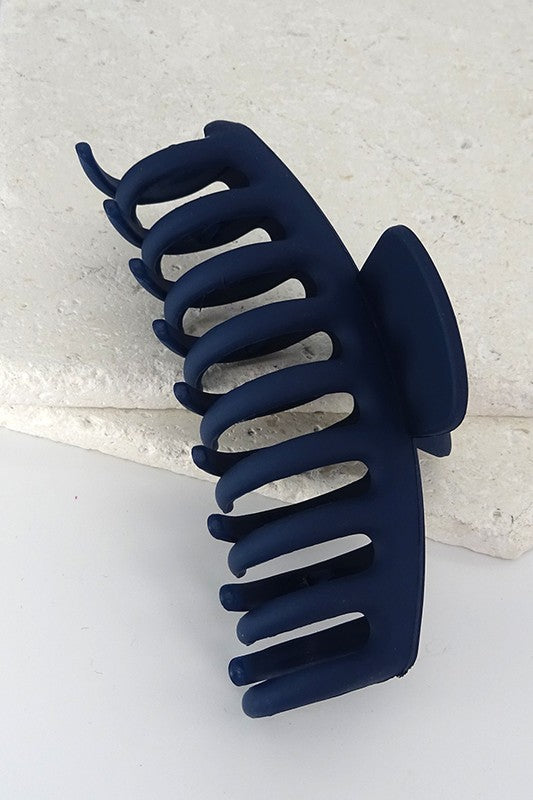 Solid Matte Claw Clip Accessory Wall to Wall Navy  