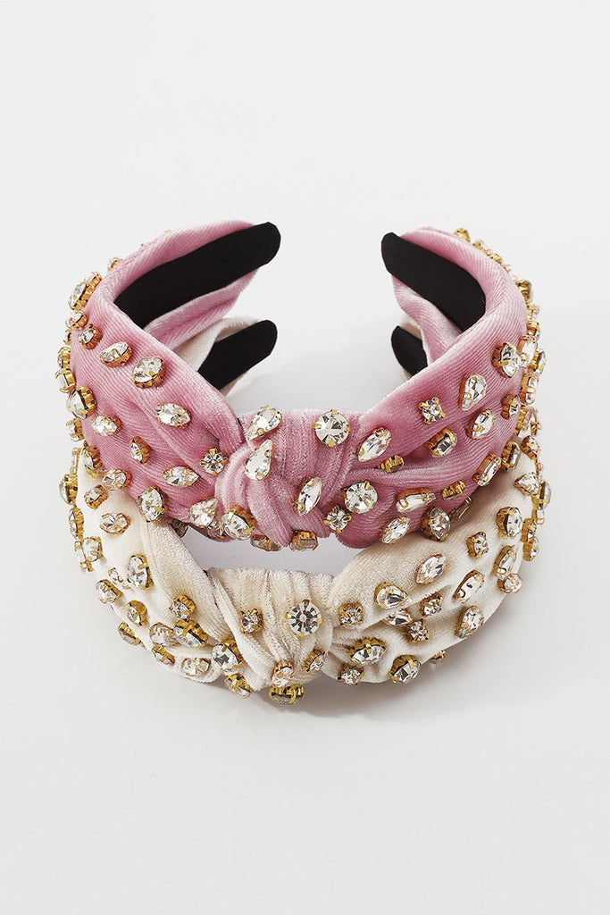 Crystal Velvet Knot Headband Accessory Medy Jewelry   