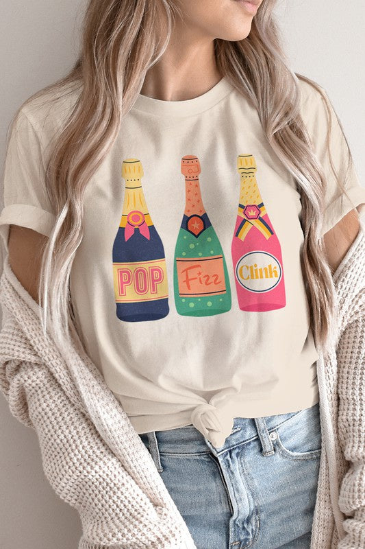 Pop, Fizz, Clink Relaxed Fit Vintage Tee Clothing Golden Rose   