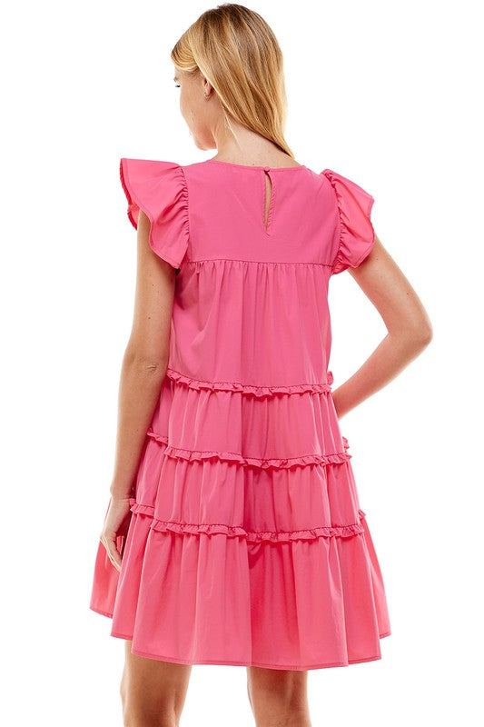 Babydoll Tiered Ruffle Dress Clothing TCEC   