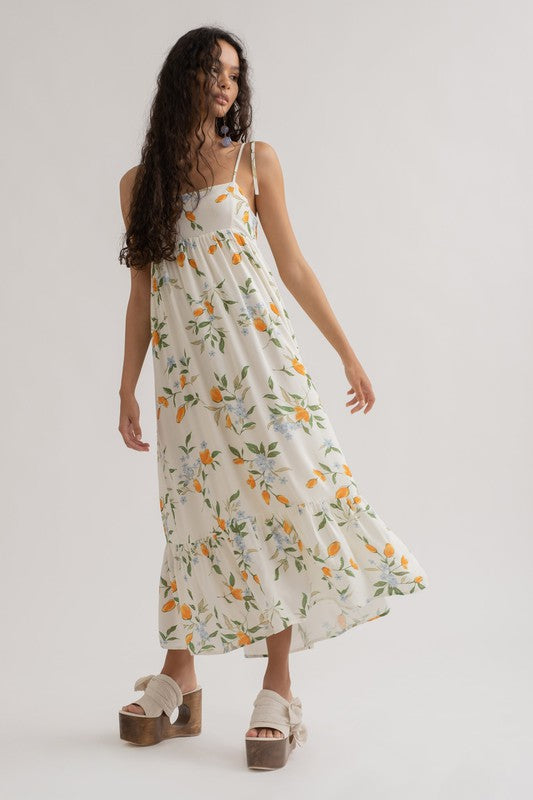 Ivory Multi Floral Babydoll Maxi Dress Ivory Multi Floral Babydoll Maxi Dress