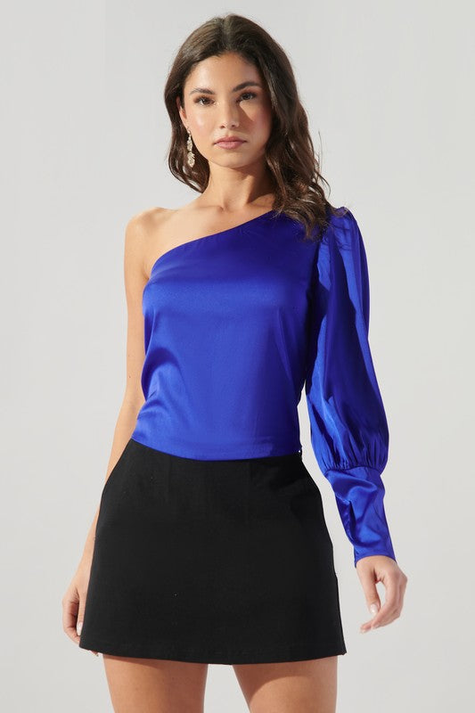 one shoulder dress shirt ASYMMETRIC ONE SHOULDER SHIRTDRESS Rosetta Getty