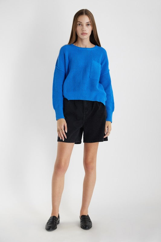 Royal Blue Front Pocket Sweater Clothing mod ref   
