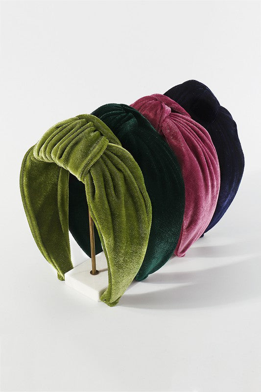 Navy Blue Velvet Headband,women Headbands,braided Velvet Wide Headband