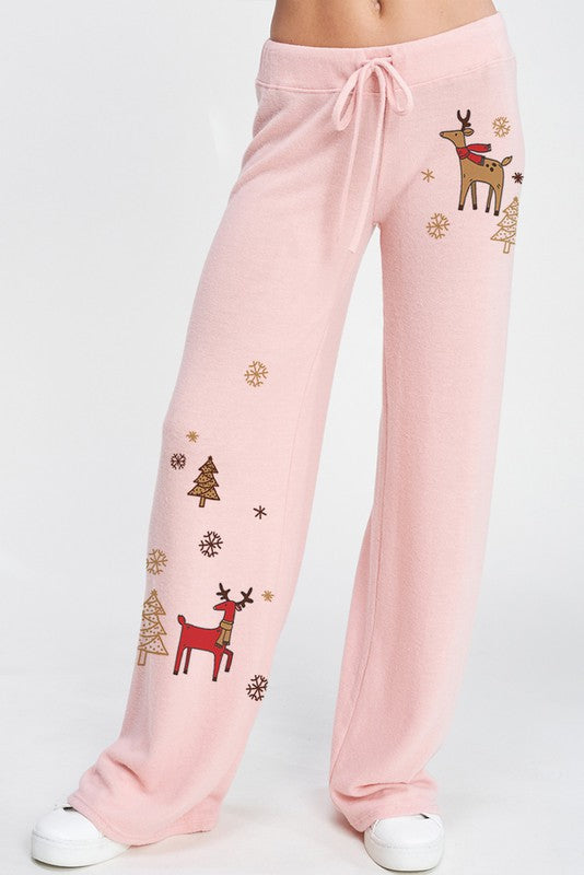 Pink Reindeer Christmas Pajamas Clothing Faith Apparel   