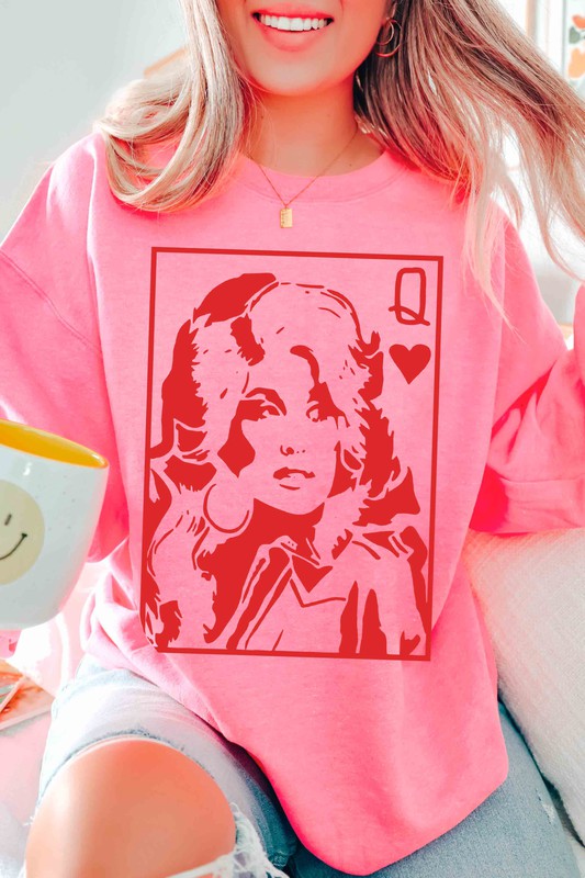 Pink Dolly Queen Sweatshirt Clothing Blume + Co   