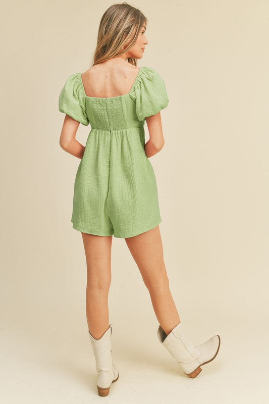 Gauze Puff Slv Romper Clothing &merci   