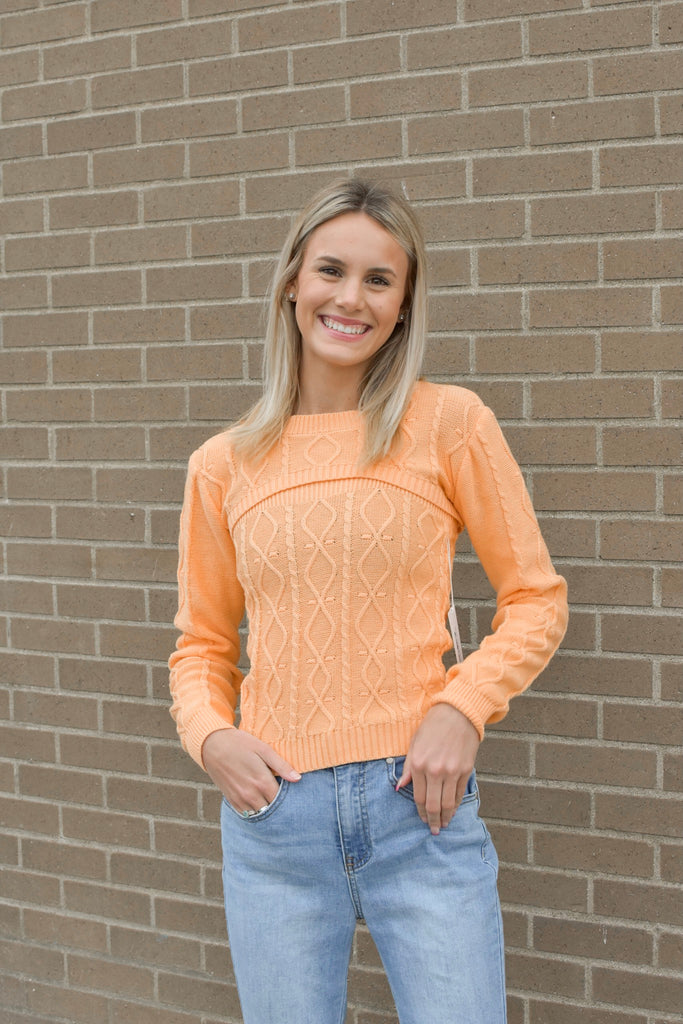 Bright Orange Two Piece Sweater Clothing Fate   