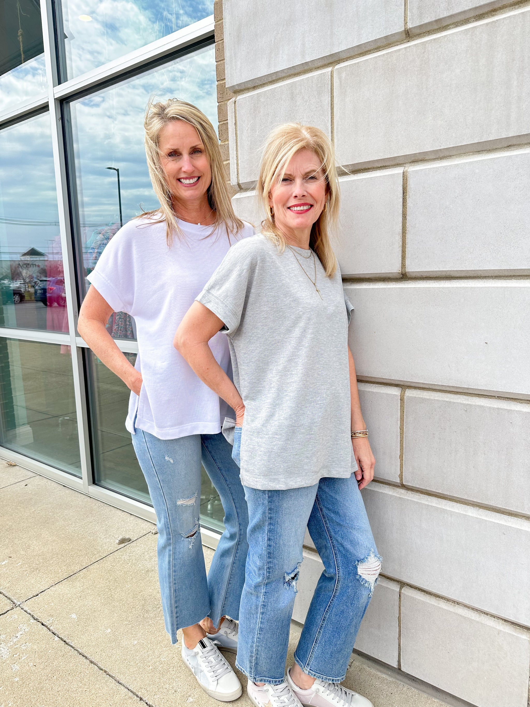White S/S Side Slit T-Shirt Top – Peacocks & Pearls Lexington