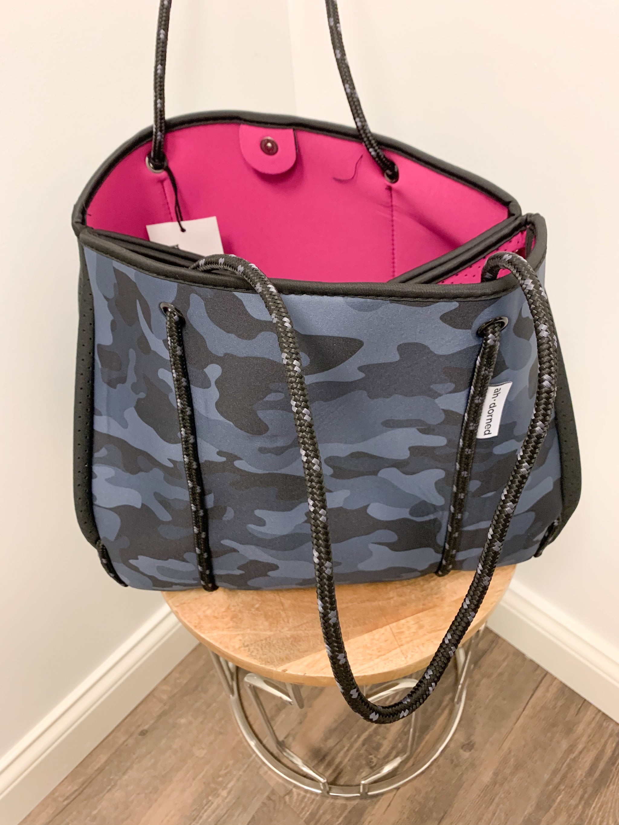 Navy Neoprene Logo Tote - Bags | Country Road