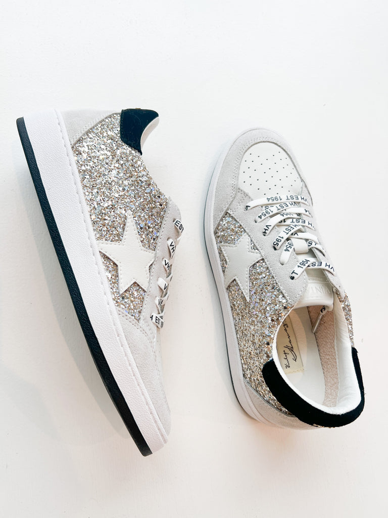 Kristen Grey Glitter Sneaker Shoes Prime Footwear   