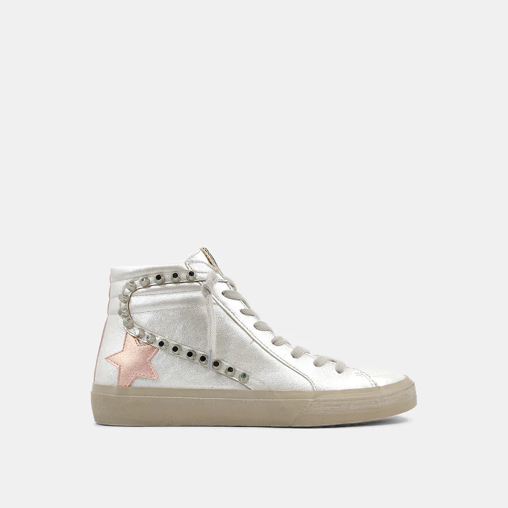 Riri High Top Studded Sneaker Peacocks Pearls Lexington