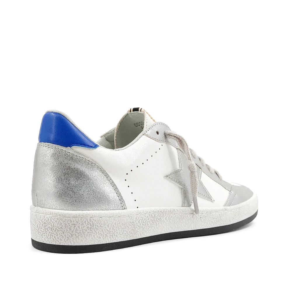 Rosalia Silver Star and Lining w/ Blue Heal Accent Shoe Shoes Shu Shop   