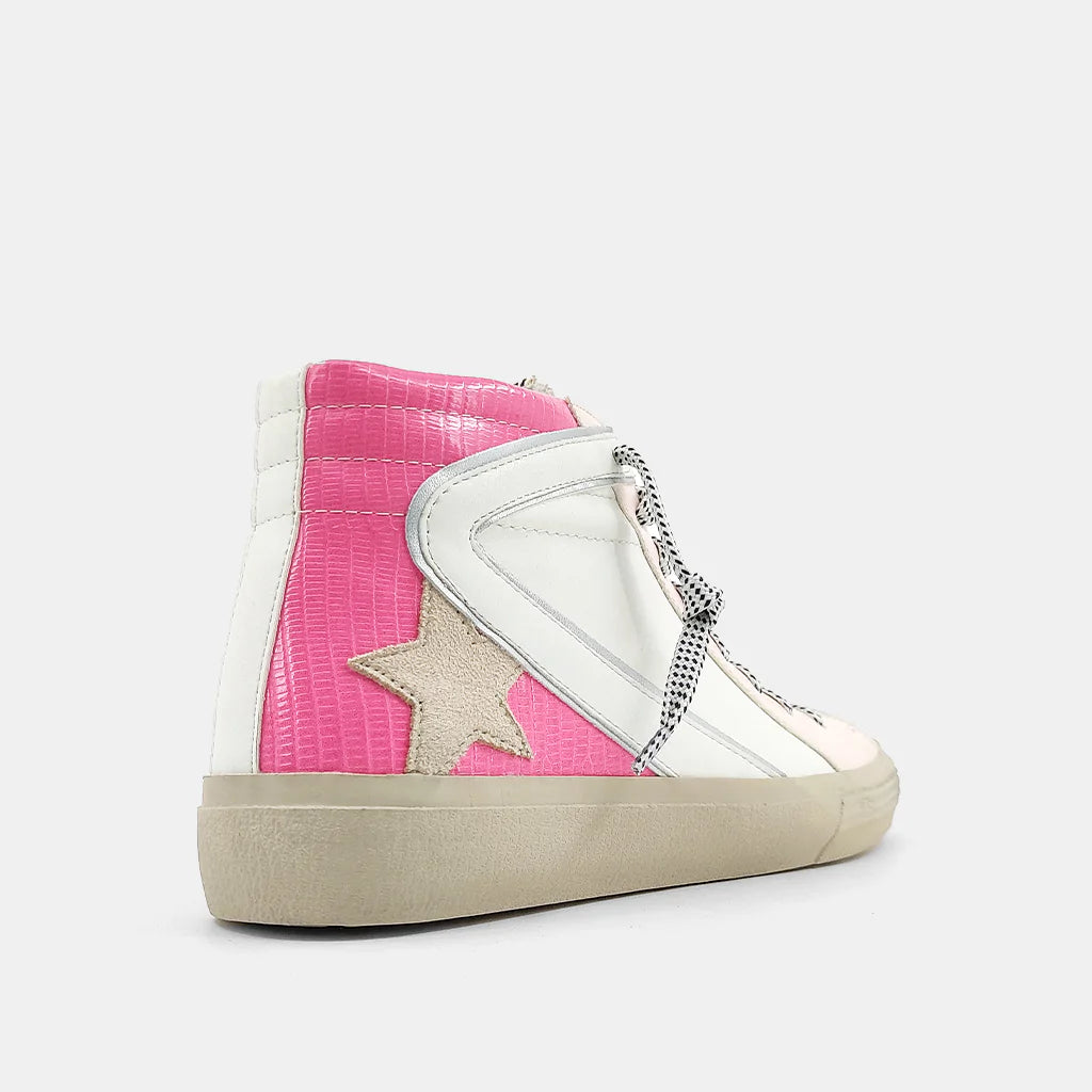 Roxanne Pink High Top Sneaker Shoes Shu Shop   