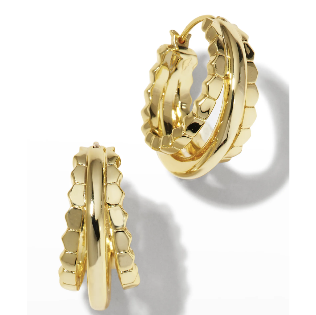 Quinn Huggie Earring Gold Jewelry Kendra Scott Gold  