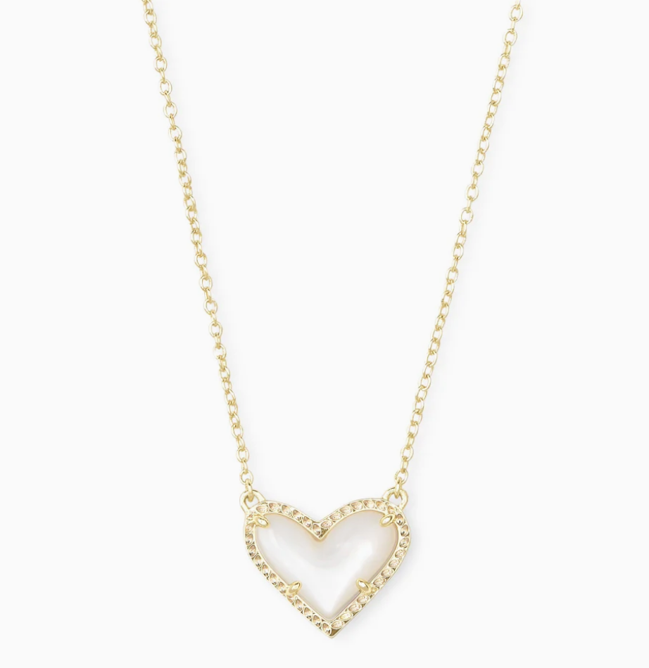 Ari Heart Pendent Necklace Jewelry Kendra Scott Gold Ivory MOP  