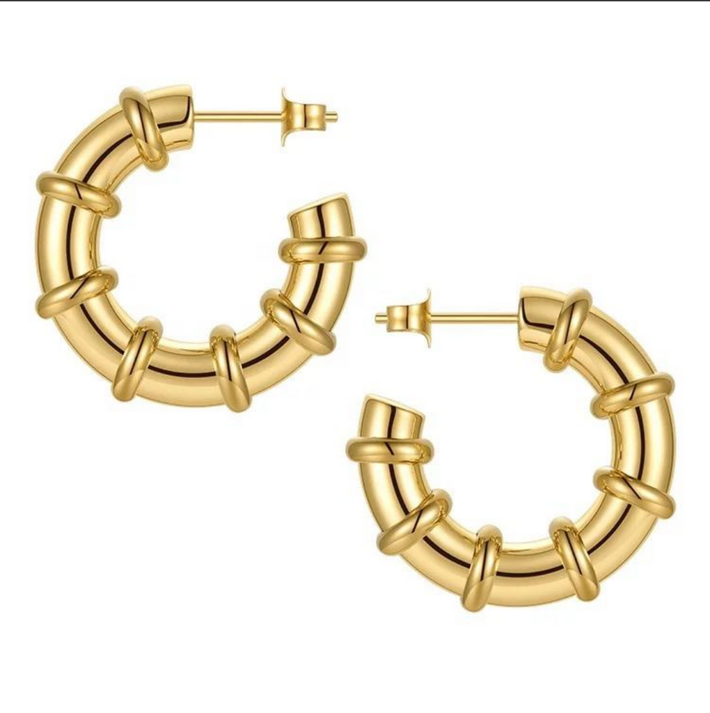 Terra Hoop Earrings Jewelry Sahira   