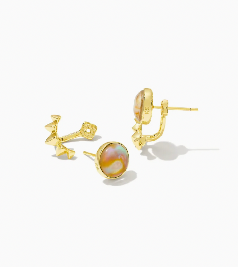 Sienna Ear Jacket Gold Iridescent Abalone Jewelry Kendra Scott   