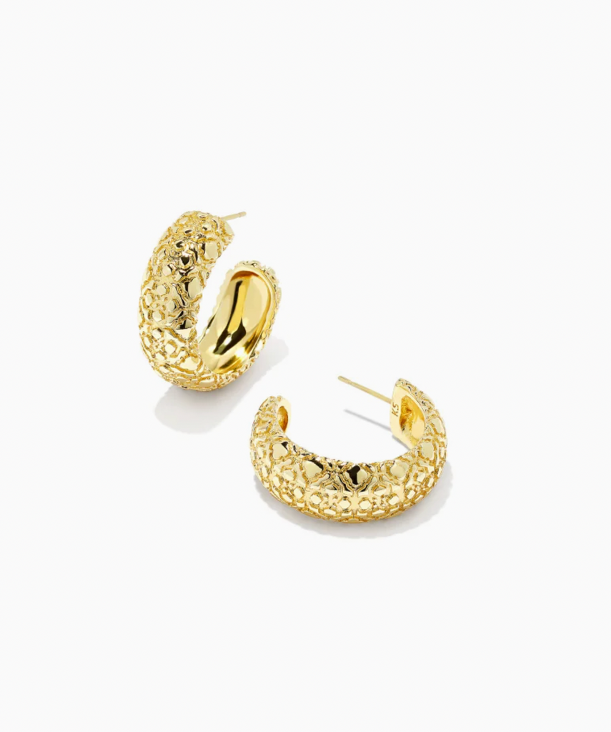 Harper Hoop Ear Gold Metal Jewelry Kendra Scott   
