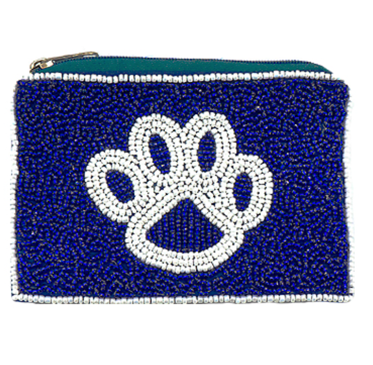 Game Day Coin Pouch Purse Golden Stella Paw Print  