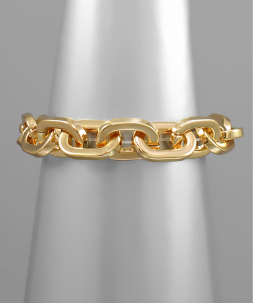 Stretch Chain Link Bracelet Jewelry Golden Stella   