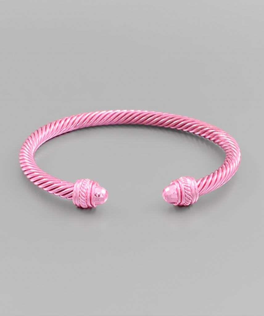 DY Colored Cuff Bracelet Jewelry Golden Stella Pink  