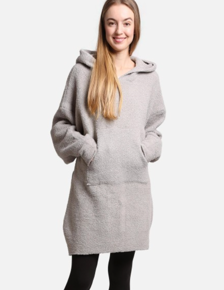 Comfy Luxe Oversized Snuggly Hoodie Clothing Judson & Co Grey  