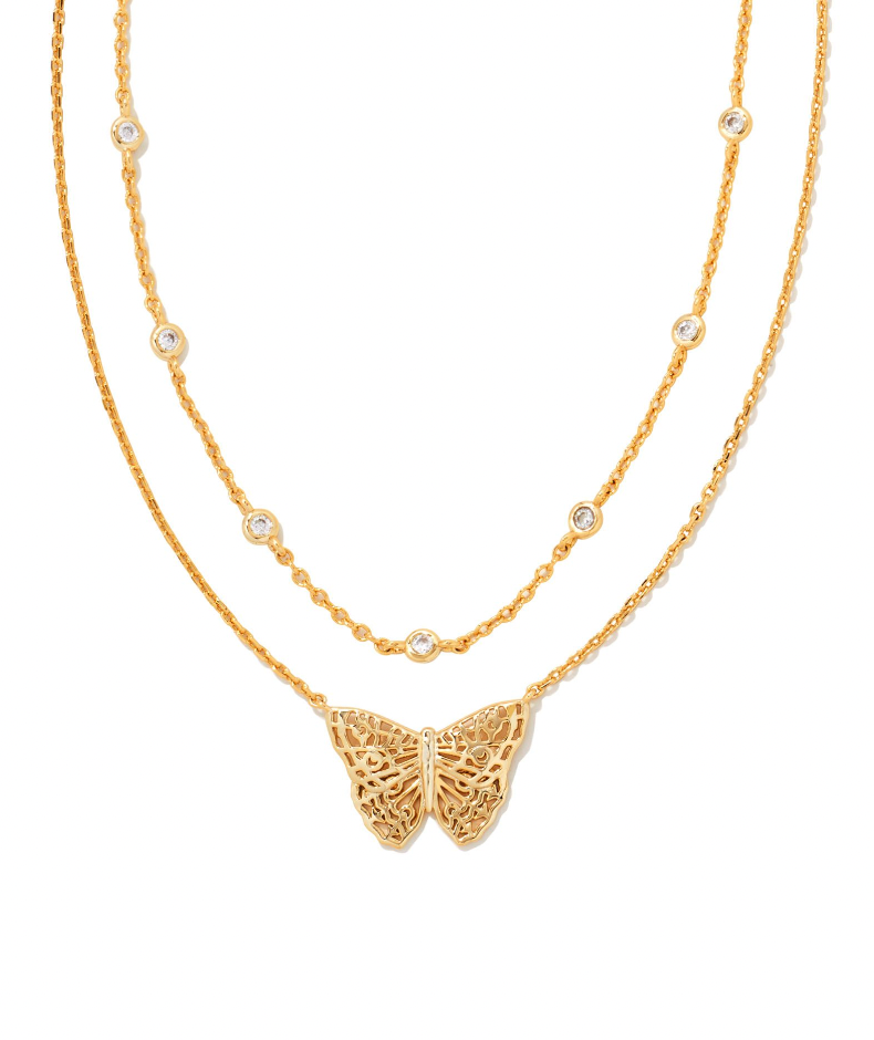 Hadley Butterfly Layered Necklace Jewelry Kendra Scott   