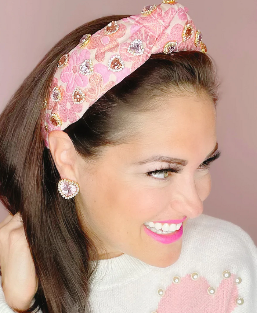 Pink Flower Knot Headband Accessory Brianna Cannon   