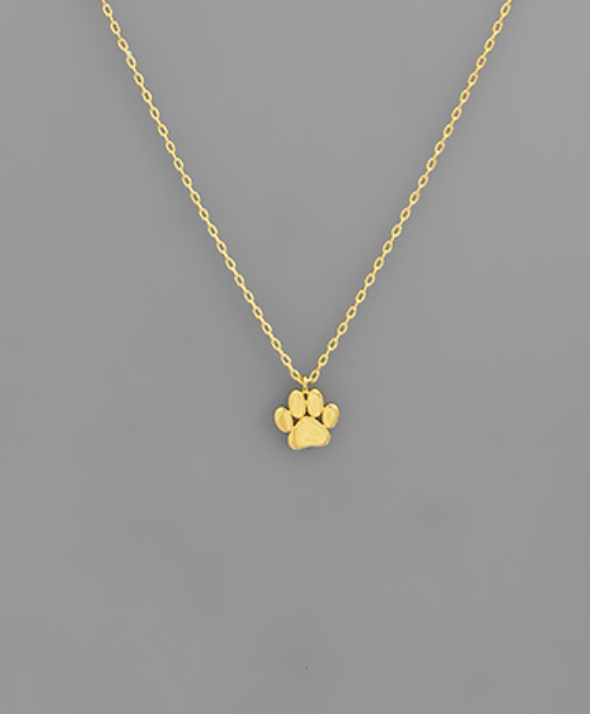 Gold Wildcat Print Necklace Jewelry Golden Stella   