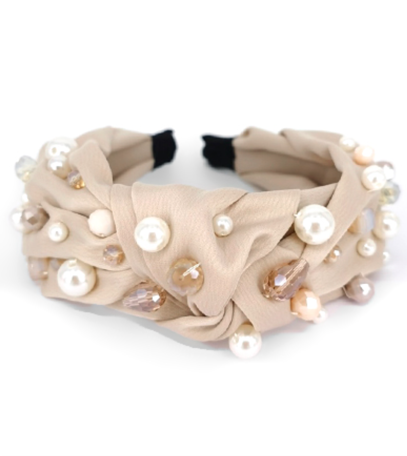 Pearl Jewel Headband Accessory Golden Stella   