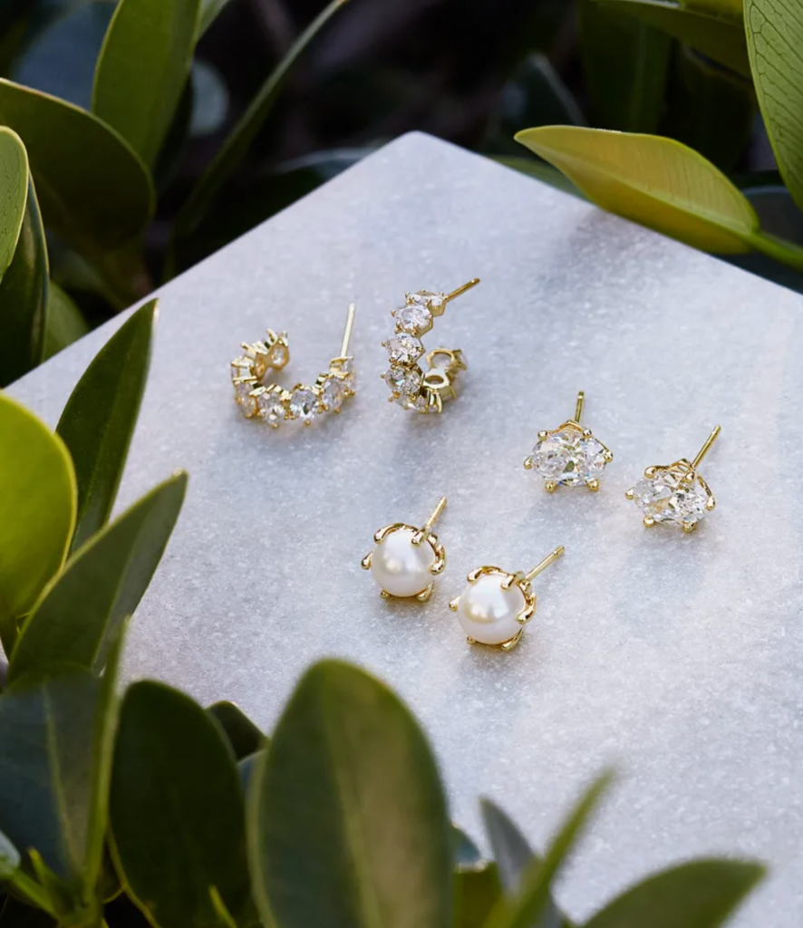 Ashton Gold Pearl Stud Earrings Jewelry Kendra Scott   