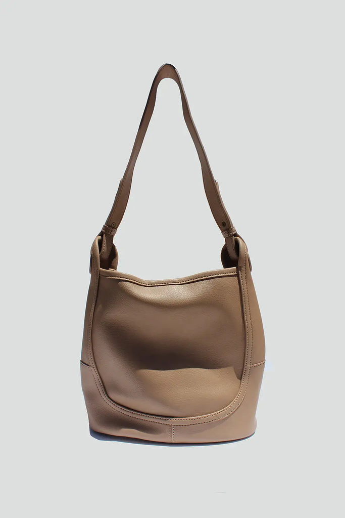 Simple Snap Closure Tote Bag Accessory Faire Taupe  