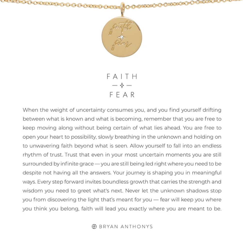 Faith Over Fear Necklace Jewelry Bryan Anthonys   