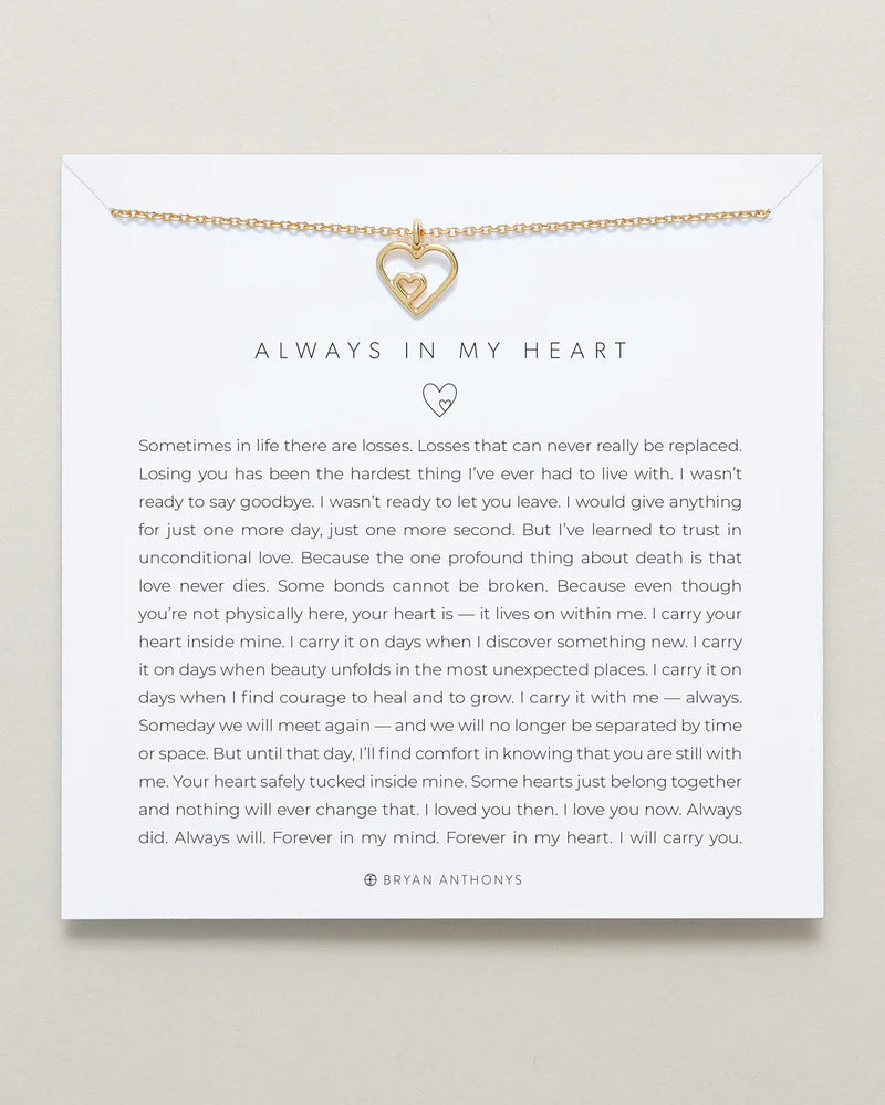Always In My Heart Necklace Jewelry Bryan Anthonys   