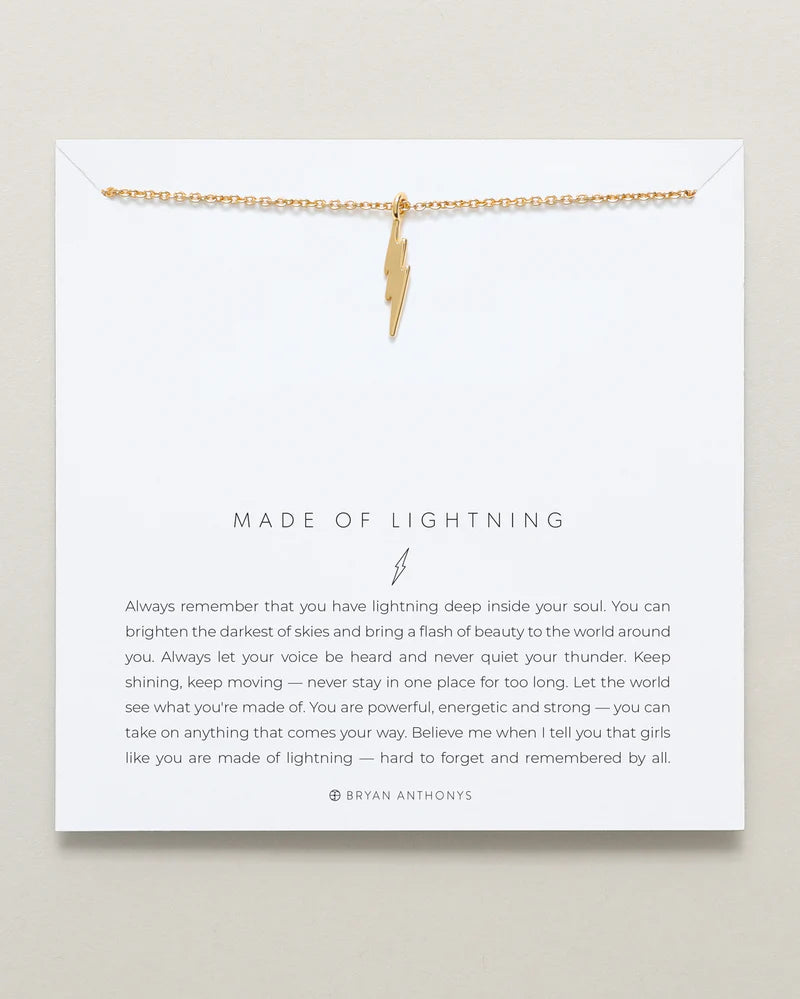 Made of Lightning Necklace 14k Gold Jewelry Bryan Anthonys   