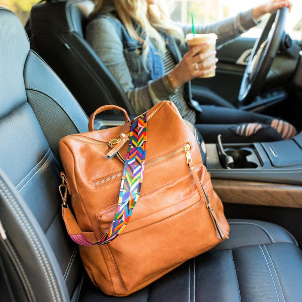 aztec leather backpack Vegan w Strap Belkin Laptop Cases & left tanned leather and has Model:JB8U65-3000DG