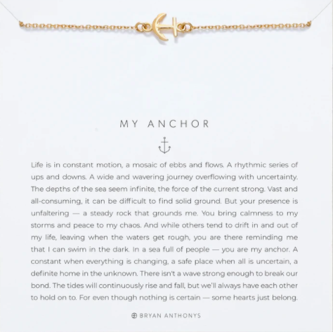 My Anchor Necklace Jewelry Bryan Anthonys   