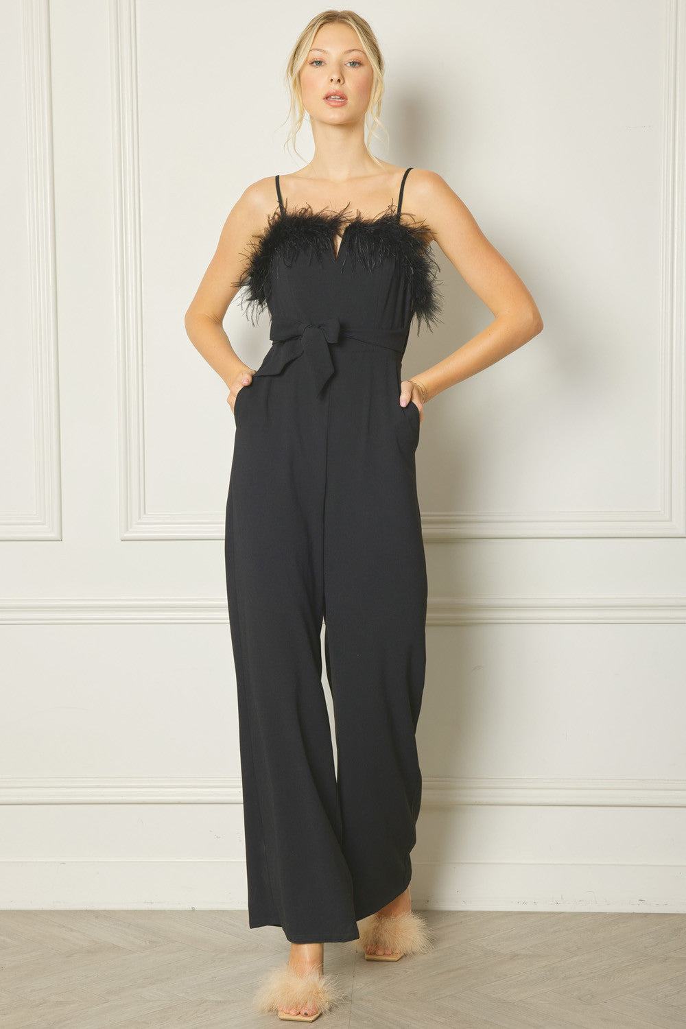 Peacocks black jumpsuit new arrivals
