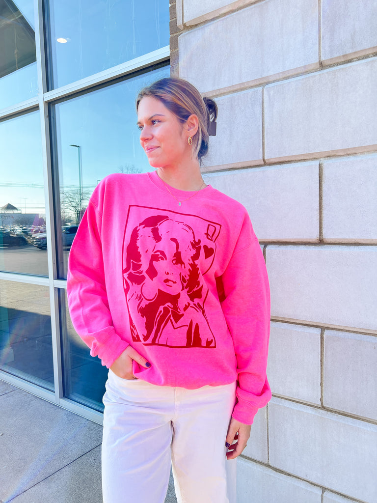 Pink Dolly Queen Sweatshirt Clothing Blume + Co   